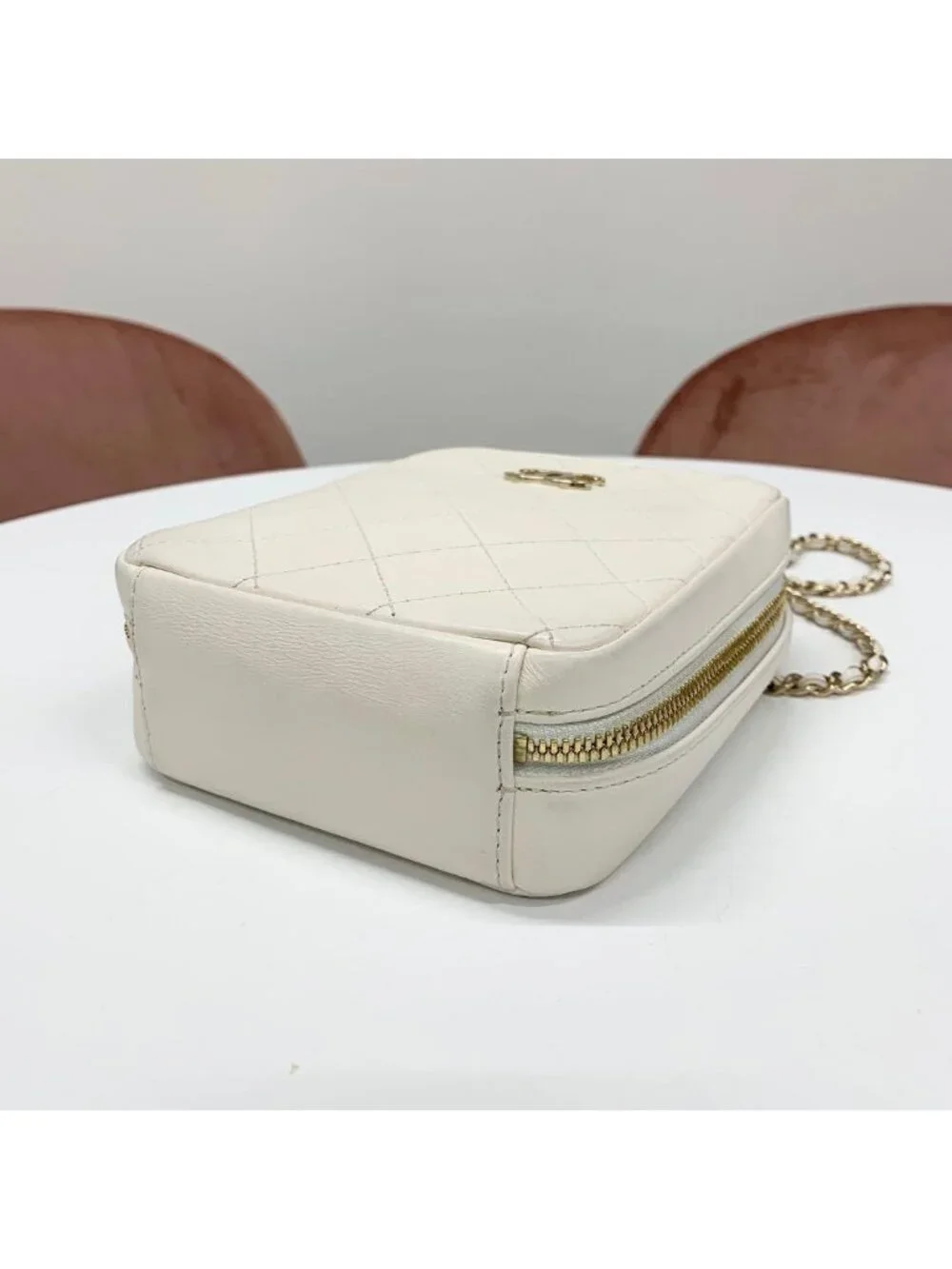 Chanel CC Logo Quilted 2-Way Shoulder Bag